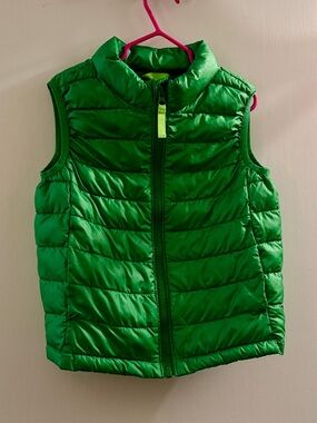 Bright Green Quilted Puffer Vest